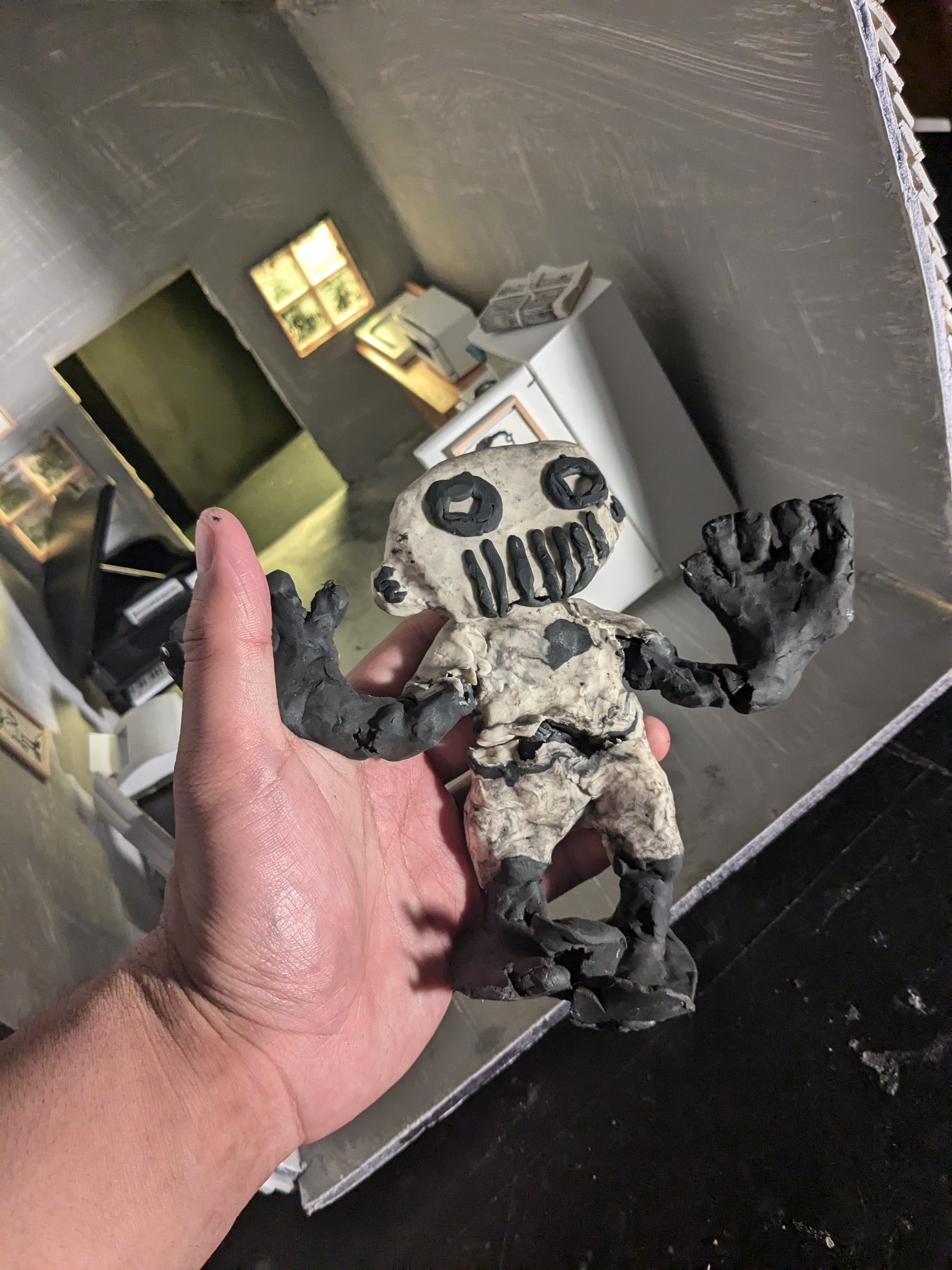 Puppet after a grueling shoot